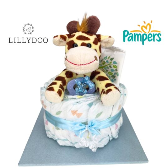 Windeltorte Giraffe Klein Junge - Pampers (2)