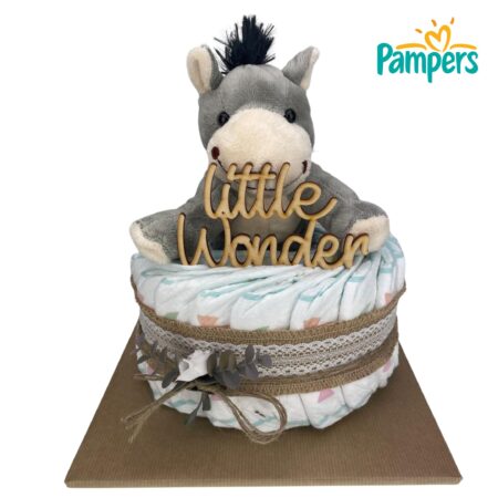 Windeltorte Vintage Boho klein Little Wonder - Pampers (1)